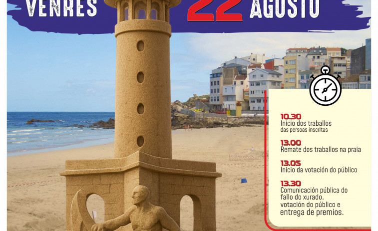 Malpica celebrará el XXII Concurso de Barcanas y Castillos de Arena en la playa de Area Maior
