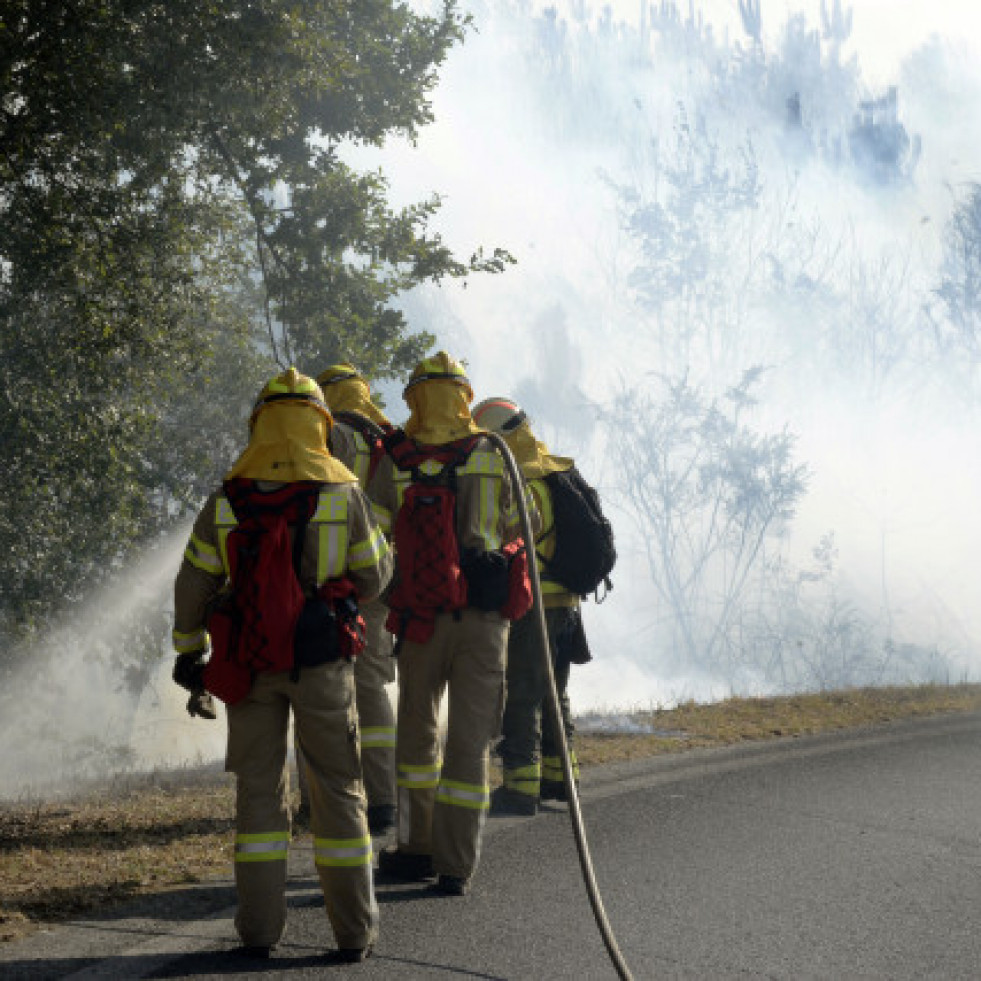 EuropaPress 6165089 varios bomberos tratan apagar fuego incendio forestal parroquia oseira 20 agosto 1