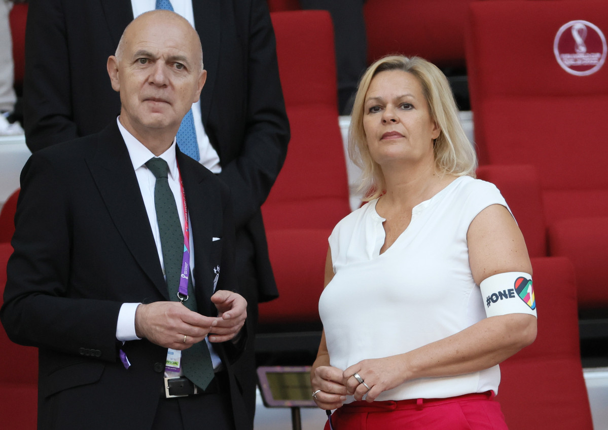 Bernd Neuendorf yGermany's Sports Minister Nancy Faeser