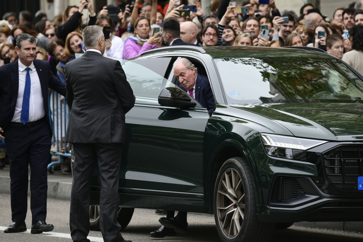El rey Juan Carlos, a su llegada a la iglesia @EFE Victor Lerena