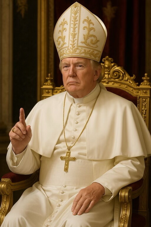 AME4628. WASHINGTON (ESTADOS UNIDOS), 02/05/2025.- Imagen hecha con inteligencia artificial (IA) tomada de la cuenta oficial de la red social Truth Social @realDonaldTrump que muestra al presidente de Estados Unidos, Donald Trump. La imagen del gobernante estadounidense aparece mientras la Iglesia católica espera la celebración del cónclave que elegirá al nuevo pontífice, el próximo miércoles. EFE/ @realDonaldTrump /SOLO USO EDITORIAL/SOLO DISPONIBLE PARA ILUSTRAR LA NOTICIA QUE ACOMPAÑA (CRÉDITO OBLIGATORIO)